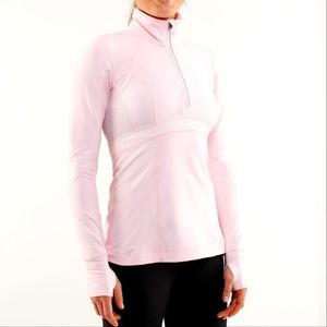Lululemon athletica Run 1/2 zip pastel pink pullover